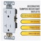 Faith Duplex Straight Blade Receptacle, 5-20R, 20 A, 125V AC, 2 Pole, 3 Wire, Grounded SSRE4TR-WH-10 - alternate 2